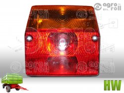 Utánfutó lámpa kocka 2 kamrás Lengyel LA99170GP