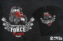 Belarus MTZ 1523.5 INDESTRUCTIBLE FORCE póló (M) - Fekete színű