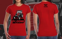 Belarus-MTZ 820 POCCNR RUSSIA PIROS női póló (M)