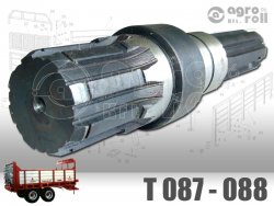 Tengely I 13/3 T088 bord.-bord. rövid (behajtó,függőleges)