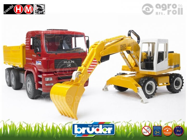 MAN TGA teherautó + Liebherr -  BRUDER