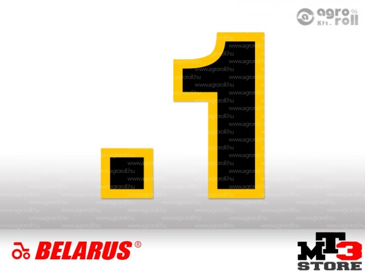 Belarus MTZ .1 felirat (gyári gépmatrica)