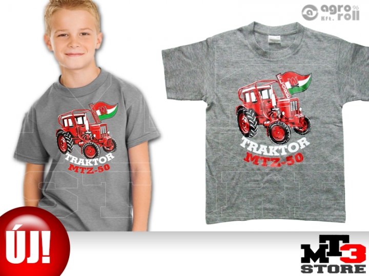 Belarus-MTZ 50 KID Gyerek Póló -szürke-  (7-8 éves/122 - 126 cm) Belarus-MTZ 50 KID Gyerek Póló -szürke-  (7-8 éves/122 - 126 cm)