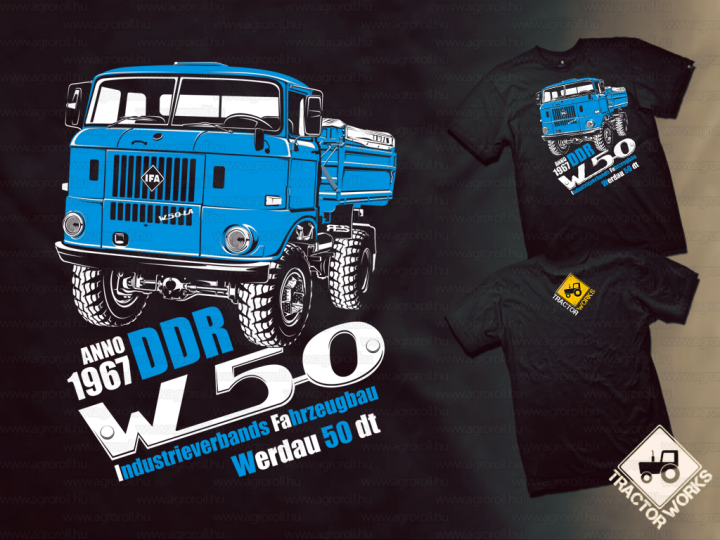 T.W. IFA W50 póló (S) - Fekete