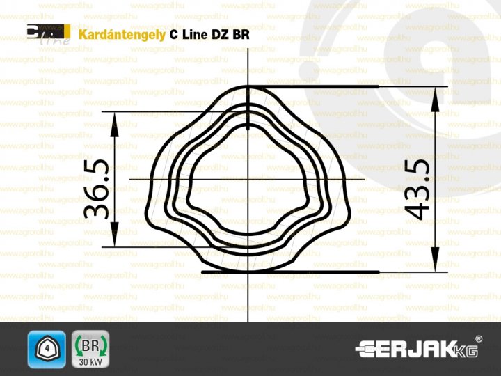 C Line4 DZ DZ BR KK-1410 kardán (1850)