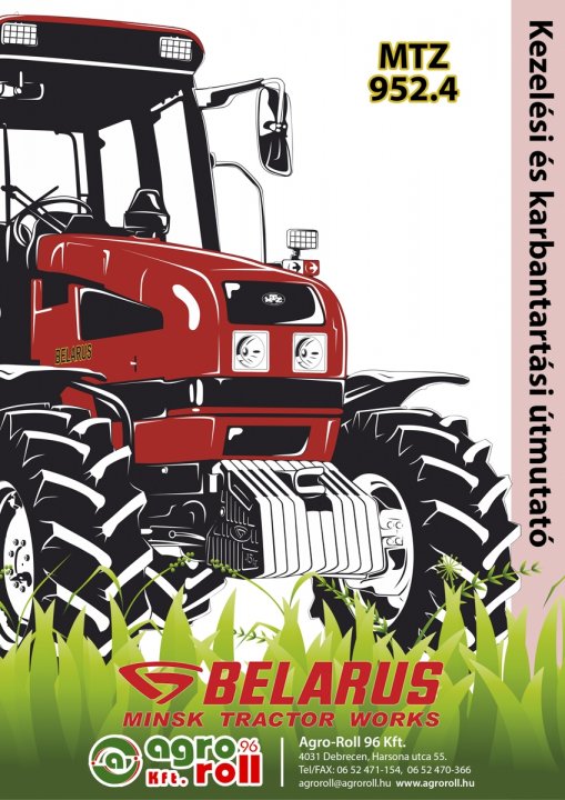 MTZ kezelési és karbantartási útmutató MTZ-952.4