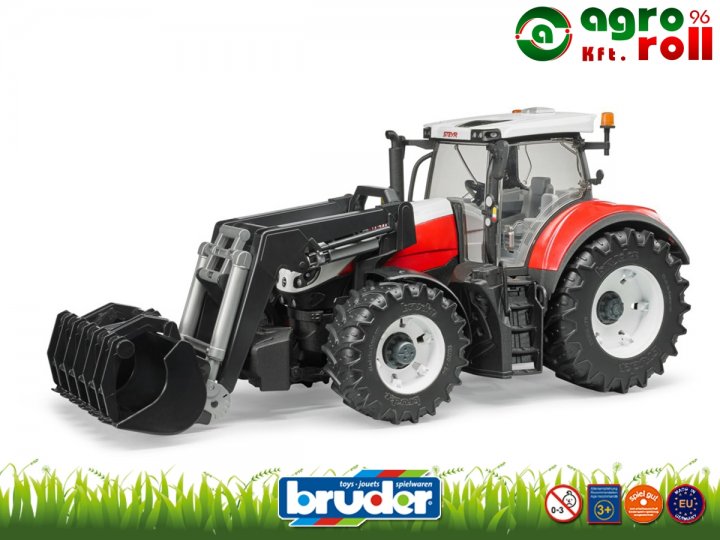 Steyr 6300 Terrus homlokrakodóval - BRUDER