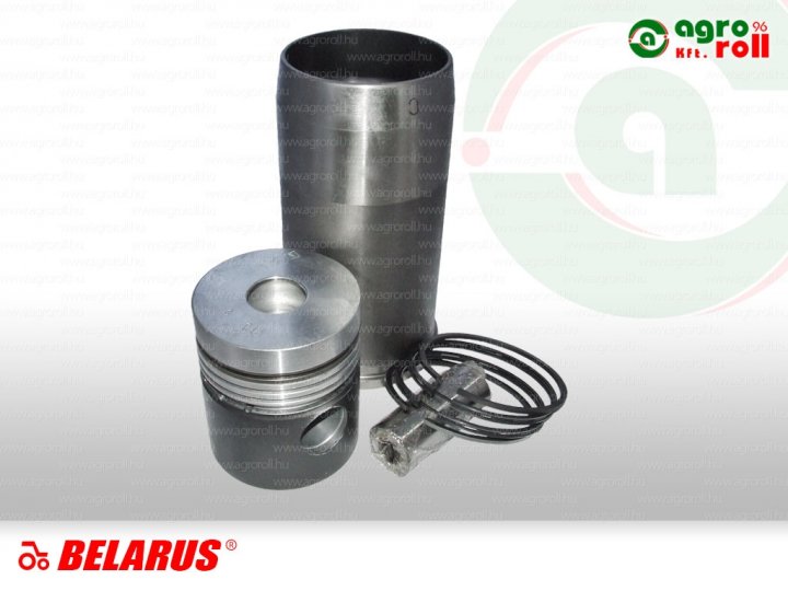 Hüvelygarnitúra 4 gyűrűs MTZ D-245 gyűrűvel Turbós ORIGINAL Hüvely: L=245,6mm, Csapszeg: D=38mm, Dugattyúkamra: d=38mm