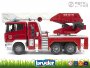 SCANIA R-Széria tűzoltóautó (létrás, villogós) - BRUDER
