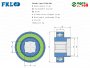 SLE47-16S-2RS Gaspardo csapágy kpl. négyszögletes persellyel 16,4x16x4  FKL BEARING