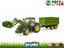 John Deere 7R 350 homlokrakodóval és pótkocsival - BRUDER